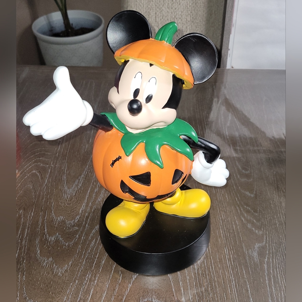 Disney Mickey Mouse Pumkin Costume Figurine 12" tall approx